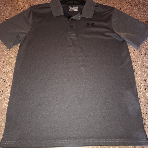under armour grey polo